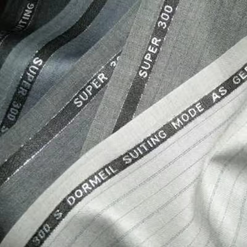 Hangzhou Garment Fabric Polyester Rayon Nylon Blend Tr Suit Fabrics with English Selvage