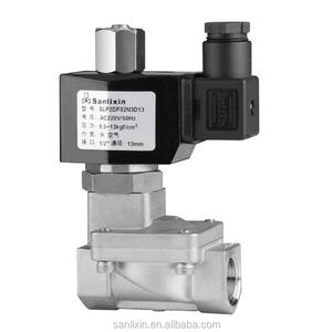 Sanlixin SLP katup Solenoid, dioperasikan <span class=keywords><strong>Pilot</strong></span> 2/2 cara seri Stainless Steel <span class=keywords><strong>3</strong></span>/8 "-2" ukuran Port air/Media Gas suhu sedang - Product Image 5