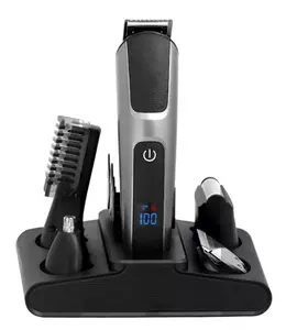 Nieuwe Ontwerp 5 In1 Tondeuse Set Relatiegeschenk Mannen Elektrische Tondeuse Mannen Grooming Kit Neus En Baard Haar trimmer Scheerapparaat