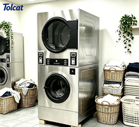 High Quality Fully Automatic Stainless Steel Coin Operating Industrial Washing Machine 12-25kg Capacity