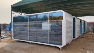 Casa Móvil Moderna <span class=keywords><strong>Global</strong></span> de 3 Dormitorios con Puerta Corredera de Cristal, Casa Rodante Personalizada Tipo Cabaña Apple - Product Image 2