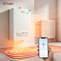 Chaudière à gaz à haut rendement, intelligente, contrôlée par Wi-Fi, échangeur de chaleur tubulaire, économie d'énergie, chauffage central et eau chaude sanitaire