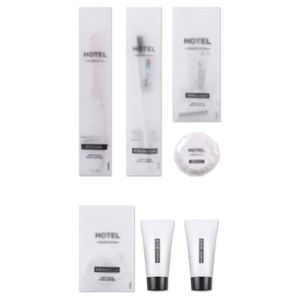 Kit de produits de toilette jetables écologiques pour hôtels 3-5 étoiles, avec couleur personnalisable, pour hôtels et complexes hôteliers - Product Image 1