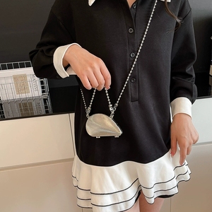 2025 primavera estate nuovo elegante <span class=keywords><strong>argento</strong></span> e oro spirale ostrica acrilico Shell pochette borsa da donna - Product Image 3