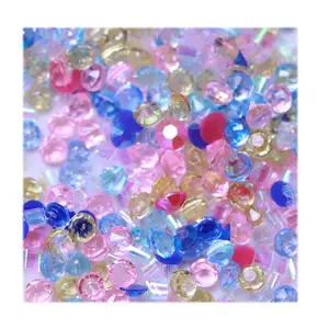 Joias Bingsu miçangas para festas e confetes, joia de cristal para decoração de festas e festas, ornamento de confete para decoração de festas