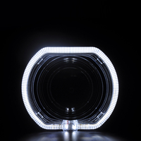 Lentille de projecteur Bi Xenon 2 pièces, 3.0 pouces, couvercle pour phare, avec anneaux Led en Halo, yeux d'ange