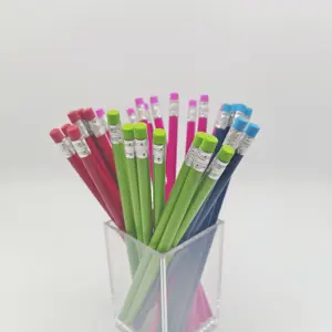Fabrika doğrudan tedarik yazma kalemler HB/2B/2H kömür kalemler 4-Color HB kalem standart kalemler