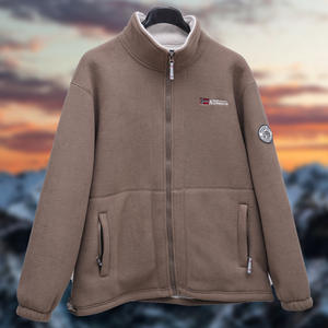 Heavyweight High Quality <b>Sherpa</b> Fleece <b>Jacket</b> <b>Man</b> Winter Outdoor <b>Jacket</b> Custom Fleece Puffer <b>Jacket</b> - Product Image 3