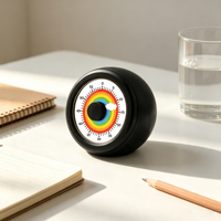 Minuteur visuel mécanique analogique rotatif à chiffres pour enfants, 60 minutes, avec aimant, pour restaurant, table, bureau, cuisine, étude, cadeau, tour de magie