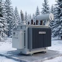 Transformateur immergé dans l'huile à enroulement concentrique triphasé, sortie personnalisée, 6,3 MVA, 110 kV à 35 kV, S18-6300-110