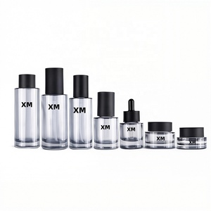 优质玻璃化妆品套装 15ml-120ml/30g/50g 定制颜色豪华瓶罐 塑料盖 印刷 适用于护肤美容 - Product Image 2