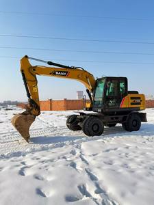 Prix bas – Machine de terrassement d'occasion Sany SY155C Pro SY155H – Vente d'excavatrice sur roues hydraulique Sany SY155W Pro d'occasion de haute qualité - Product Image 5