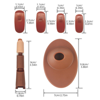 Présentoir en silicone pour faux mannequin de manucure, embouts pliables, modèle de pratique de la main en acrylique, entraînement des ongles en plastique, art, doigt