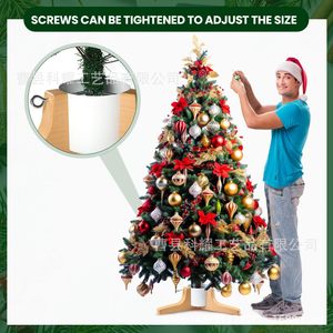 Christmas <b>Tree</b> <b>Stand</b> Wooden Base Floor Standing Natural Wood Color Simple Design For Christmas <b>Tree</b> Support - Product Image 4