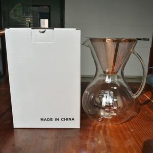 800Ml Thủy Tinh Borosilicate Thép Không Gỉ Của Nhãn Hiệu Cà Phê & Trà Lọc Chủ Với Giấy-Miễn Phí Đổ Hệ Thống - Product Image 6