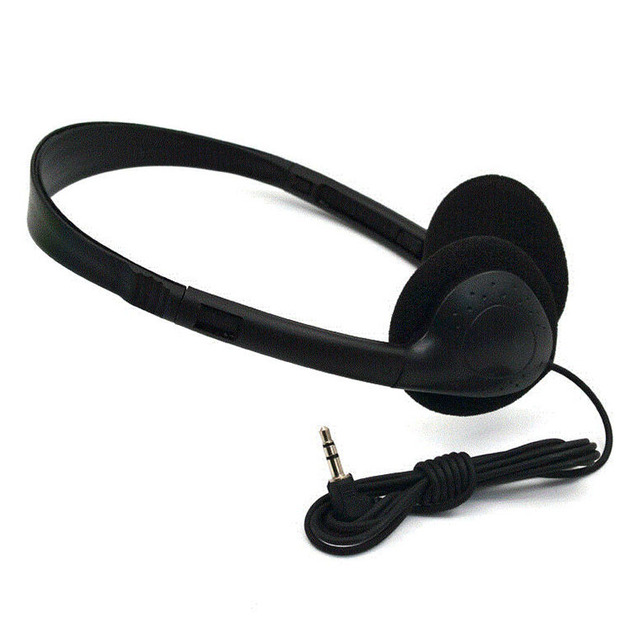 ES Black Retro Mini Stereo Lightweight Wired Earphones Hi-Fi Over-Ear Design Waterproof 3.5mm AAC 1M Cord Music