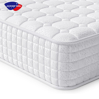 Matelas pliable pratique en boîte, certifié SGS, vente en gros, tailles King, Simple et Double, avec ressorts ensachés en gel et mousse à mémoire de forme