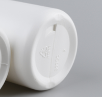 Flacon de pilules en plastique HDPE blanc de 300 ml avec bouchon à vis pour l'emballage de compléments vitaminiques et de calcium OEM