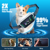 Größenverstellbares Intelligentes Hunde-Bellhalsband Umweltfreundliches Plastik HD-Farbdisplay IP67 Wasserdicht Wiederaufladbares Anti-Bell-Gerät