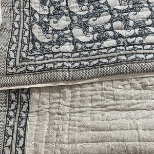 Juego de Colcha Acolchada de Algodón de Primera Calidad, Diseño Premium Hecho a Mano en India, Ligero con Bordado Estampado, Gran Venta - Product Image 1