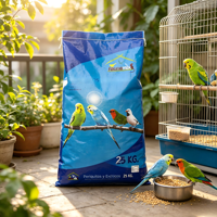 Sac tissé en PP à haute résistance pour l'emballage d'aliments pour canaris et perroquets, sac tissé en PP laminé BOPP imperméable