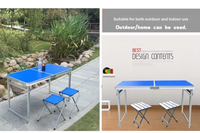 Table pliante en aluminium, table de camping portable, table pliable légère pour le camping en famille, pique-nique, barbecue, plage, voyage en camping-car
