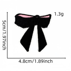 Nuevo hierro en bordado lindo negro Rosa gato pata arco boca <span class=keywords><strong>guitarra</strong></span> Ok parche para Decoración - Product Image 6