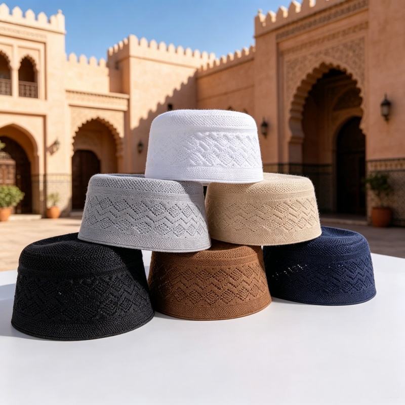 High Quality Custom Design Mens Embroidery Muslim Prayer Cap with ...