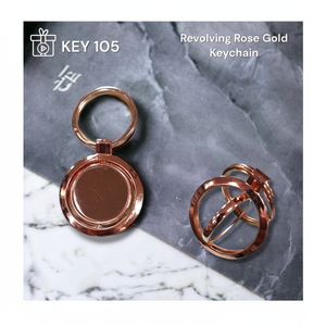 Llavero giratorio de oro rosa, llavero personalizado de moda para hombre, llavero de Metal creativo personalizado al mejor precio - Product Image 1