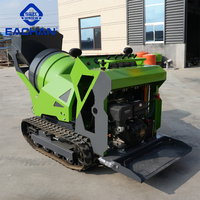 Mini bétonnière compacte à chenilles en caoutchouc, autochargeuse, pour travaux d'ingénierie
