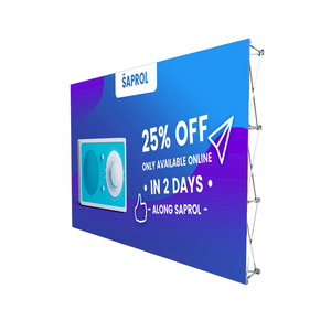 Tùy chỉnh xách tay nhôm vải Pop Up hiển thị đứng có thể gập lại triển lãm thương mại hiển thị Backdrop cho triển lãm quảng cáo gian hàng - Product Image 3