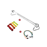 Skyhope-D ensemble de barres de résistance de gymnastique à domicile en aluminium portable pour bandes de résistance barre de Pilates détachable 2 en 1