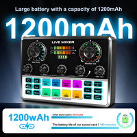 Tarjeta de Sonido V8S Pro para Estudio de Grabación con Interfaz de Audio para Teléfono, Admite 4 Efectos de Sonido Personalizados, Mezclador Compatible con TikTok y Zynn