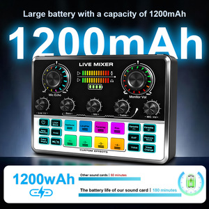 Tarjeta de Sonido V8S <span class=keywords><strong>Pro</strong></span> para Estudio de Grabación con Interfaz de Audio para Teléfono, Admite 4 Efectos de Sonido Personalizados, Mezclador Compatible con TikTok y Zynn - Product Image 3