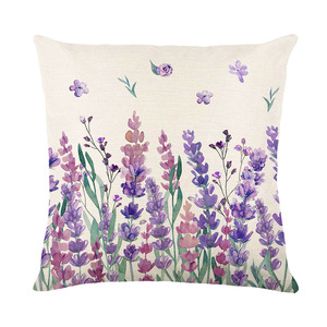 <span class=keywords><strong>2025</strong></span> Mới Mùa Xuân Màu Tím Hoa Oải Hương Gối Bìa Loạt Linen In Phòng Khách Sofa Trang Trí Đệm Gối - Product Image 2