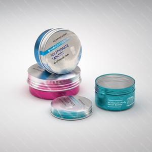 Latas de 60 ml para tabletas de pasta de dientes, tarro de aluminio de grado alimenticio con tapa de rosca, logotipo personalizado, contenedor hermético para tabletas de enjuague bucal - Product Image 4