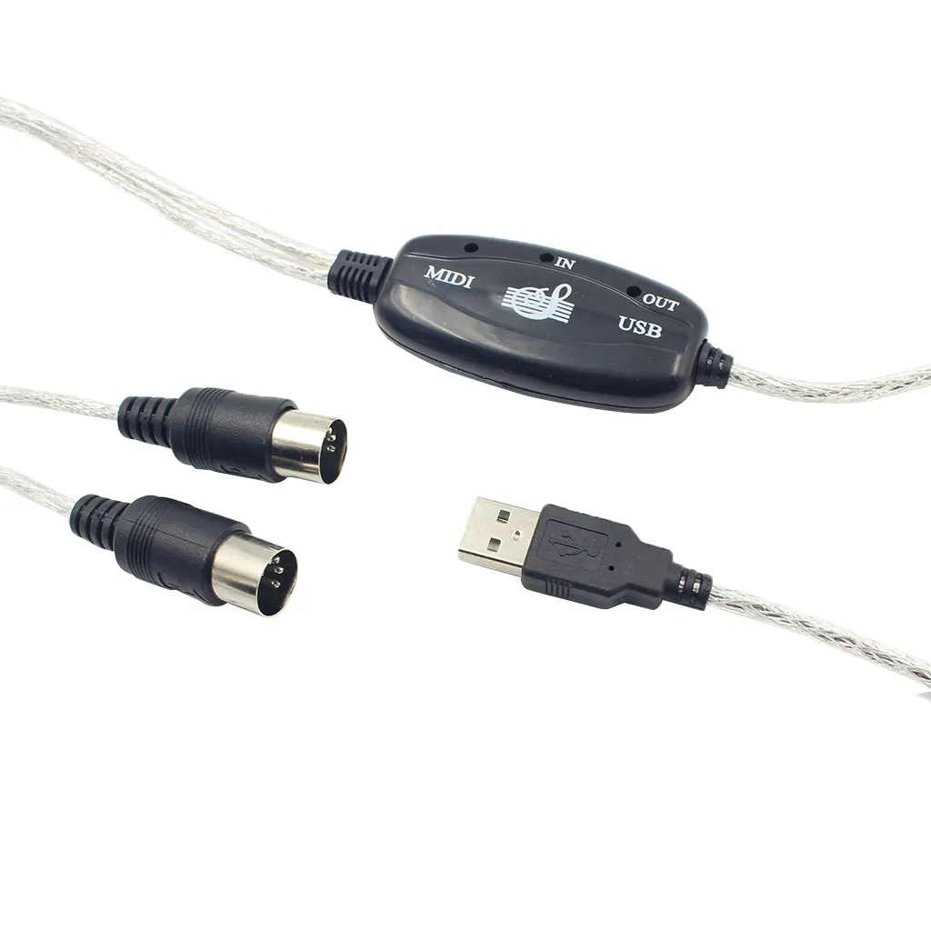 USB Trong Midi Out Giao Diện Đàn Piano Bàn Phím Để PC Máy Tính Xách Tay Mac Adapter Cáp MIDI Cáp Đối Với Trang Chủ Phòng Thu Âm Nhạc