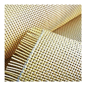 Rouleau de tissu en rotin synthétique 6x6, tissage en plastique, tissu en rotin tissé, rouleau de matériau plastique utilisé pour les meubles - Product Image 1