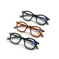Vente en gros de lunettes presbytiques anti-bleu pour hommes à la mode polygone clou de riz pieds à ressort lunettes de lecture rétro pour femmes 100 à 400