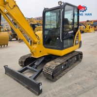Excavatrice hydraulique Komatsu PC56 d'occasion, 5,3 tonnes, pour travaux de construction