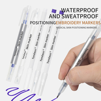 Stylo marqueur de tatouage de marqueur de peau d'opération chirurgicale stérile sûre de haute qualité avec la règle de mesure positionnant des stylos de marqueur de peau