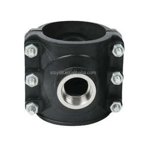 PN16 50mm-110mm Irrigation Accessories <strong>Clamp</strong> Saddle PE Saddles <strong>Clamps</strong> - Product Image 1