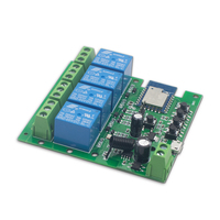 Tuya Wifi Module de relais de commutateur intelligent sans fil Relais à 4 canaux Module Wifi domestique intelligent DC5V 12V 24V 32V Commutateur sans fil Récepteur RF