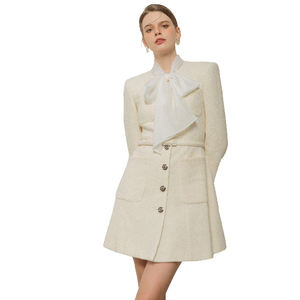 Robe en tweed EVA ALINE, facile à porter, durable, formelle, en soie visco, emballage personnalisé, fabricant vietnamien - Product Image 1