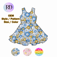 Robe d'été sans manches en soie de lait de haute qualité Ruidian, imprimée sur mesure, extensible et douce, pour petites filles, idéale pour les fêtes.