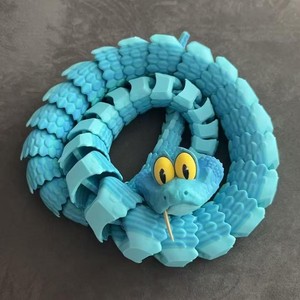 Regalos de Navidad de Alta Calidad, Impresión 3D, Linda Serpiente Personalizada, Nueva Serpiente Víbora Azul de Película - Product Image 6