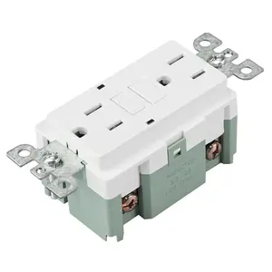 ETL listed self-test GFCI outlet 15Amp tamper resistant with LED indicator decorator wall plate and screws included