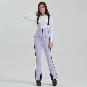 Pantalones de esquí de una pieza <span class=keywords><strong>con</strong></span> <span class=keywords><strong>tirantes</strong></span> para <span class=keywords><strong>mujer</strong></span>, impermeables, para doble tabla, traje de esquí y pantalones de nieve, pantalones cálidos de invierno para exteriores - Product Image 4