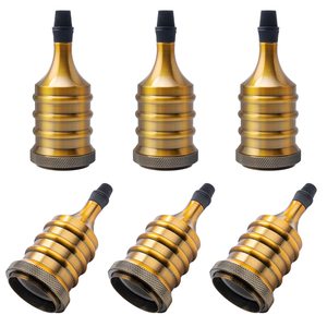 <span class=keywords><strong>Solid</strong></span> <span class=keywords><strong>brass</strong></span> 2-ổ cắm Keyless vòng ánh sáng Threaded đèn Gốm ổ cắm chủ/cơ sở - Product Image 1