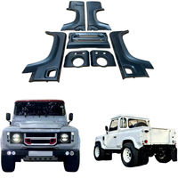 Kit carrosserie large pour Land Rover Defender 110/90 : pare-chocs avant et arrière, ailes, calandre avant, déflecteurs d'air et extensions d'ailes